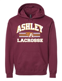 AHS Lacrosse Logo Maroon Hoodie -Orders Due  Thursday, February 29, 2024